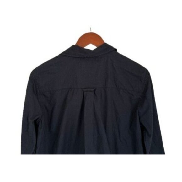 The Shirt Rochelle Behrens Shirt Button-down Black Cotton Front Pocket - Picture 5 of 7